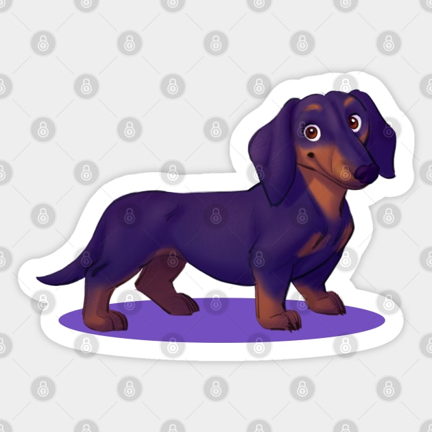 Dachshund Sticker by PaulaBS